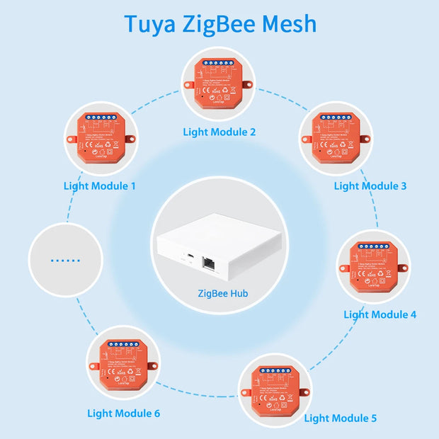 LoraTap Tuya ZigBee 3.0 Light Relay Module Smart Life Google Home Alexa App Remote Control Devices Timer Work with Zigbee2MQTT