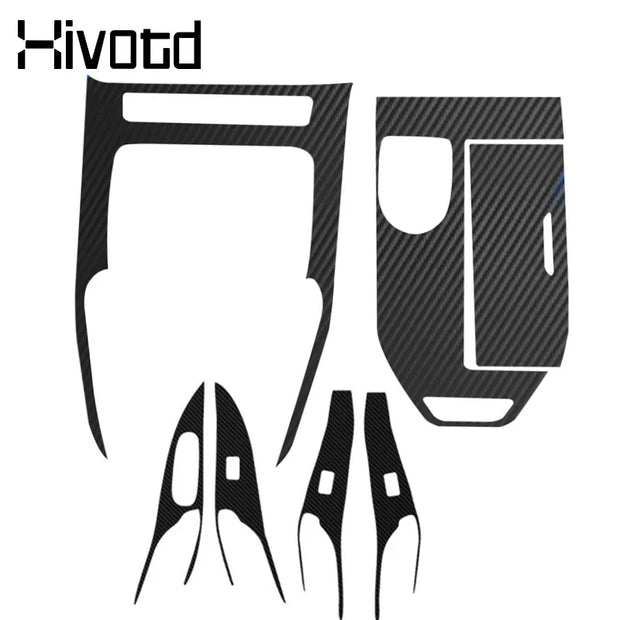 Console Gearbox Panel Sticker For Haval H6 2023 Car Accessories Interior Decoration Film Cover Carbon Fiber Modification Styling