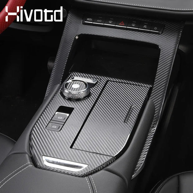 Console Gearbox Panel Sticker For Haval H6 2023 Car Accessories Interior Decoration Film Cover Carbon Fiber Modification Styling