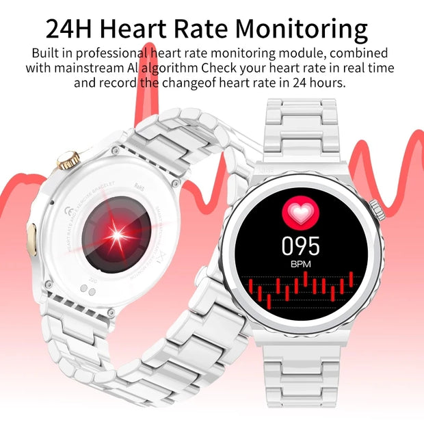 New Smart Watch Women Bluetooth Call Smartwatch Ladies Fitness Bracelet 2024 Watches Sports Female Digital Clock Watch For Women