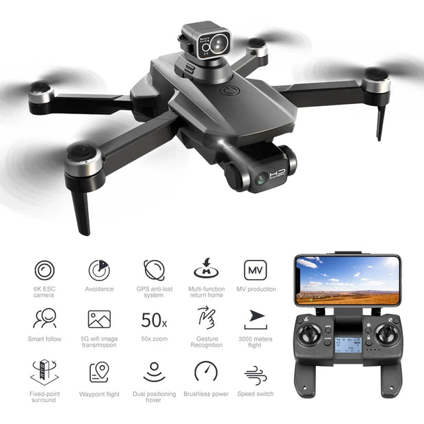 RG101 Max Drone Laser Obstacle Avoidance 5G With FPV 6k Dual Camera GPS HD Aerial Photography Brushless Motor Four Axis 3000m
