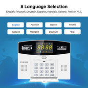 Fuers W214 4G WIFI Tuya Smart Alarm System Wireless Burglar GSM Smart Home Security Alarm Control LCD Display IP Camera