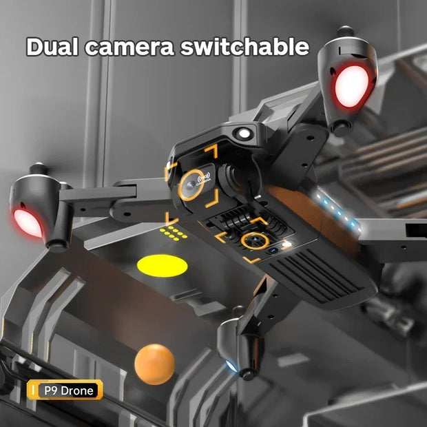 P9 Drone Obstacle Avoidance 4k HD Dual Camera Drones Optical Flow Rc Helicopter Professional Foldable Quadcopter Dron Toy