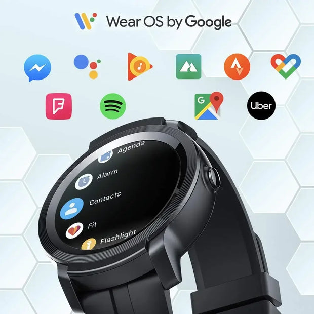 TicWatch E2 smartwatch for men Wear OS by Google Smart Watch GPS 5ATM Waterproof Man's Sports watches 95New Refurbished Watch