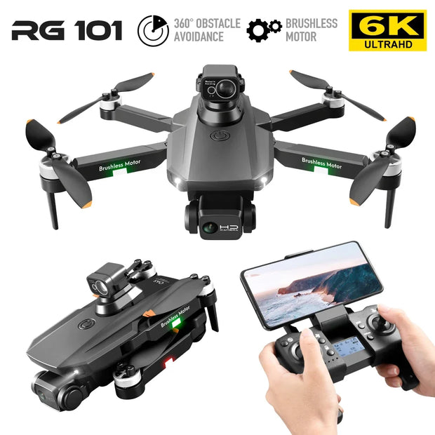 RG101 Max Drone Laser Obstacle Avoidance 5G With FPV 6k Dual Camera GPS HD Aerial Photography Brushless Motor Four Axis 3000m