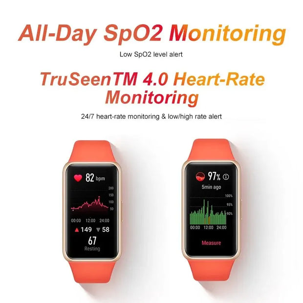 Original Huawei Band 6 Smart band Blood Oxygen 1.47'' Screen Heart Rate Tracker Sleep monitoring Smart Sports bracelet