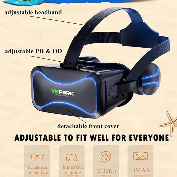 VR Headset With Remote Smart VR Goggles With Gamepad 3D Virtual Reality Goggles Glasses Gift For Kids And Adults For